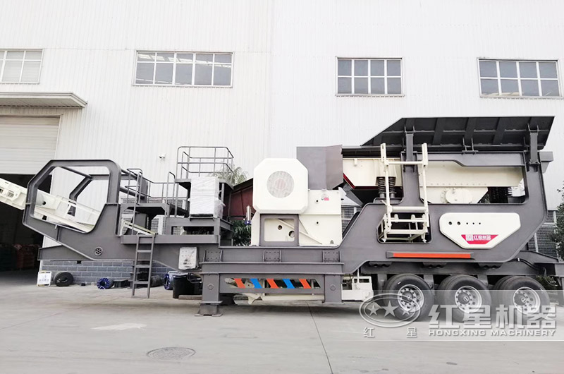 移動車載碎石機圖片、配鄂破機