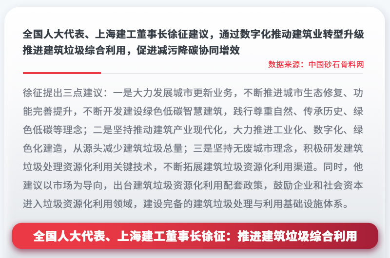 兩會發聲:未來投資開辦建筑垃圾處理廠前景大好 兩會發聲:未來投資開辦建筑垃圾處理廠前景大好